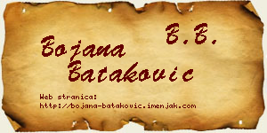 Bojana Bataković vizit kartica